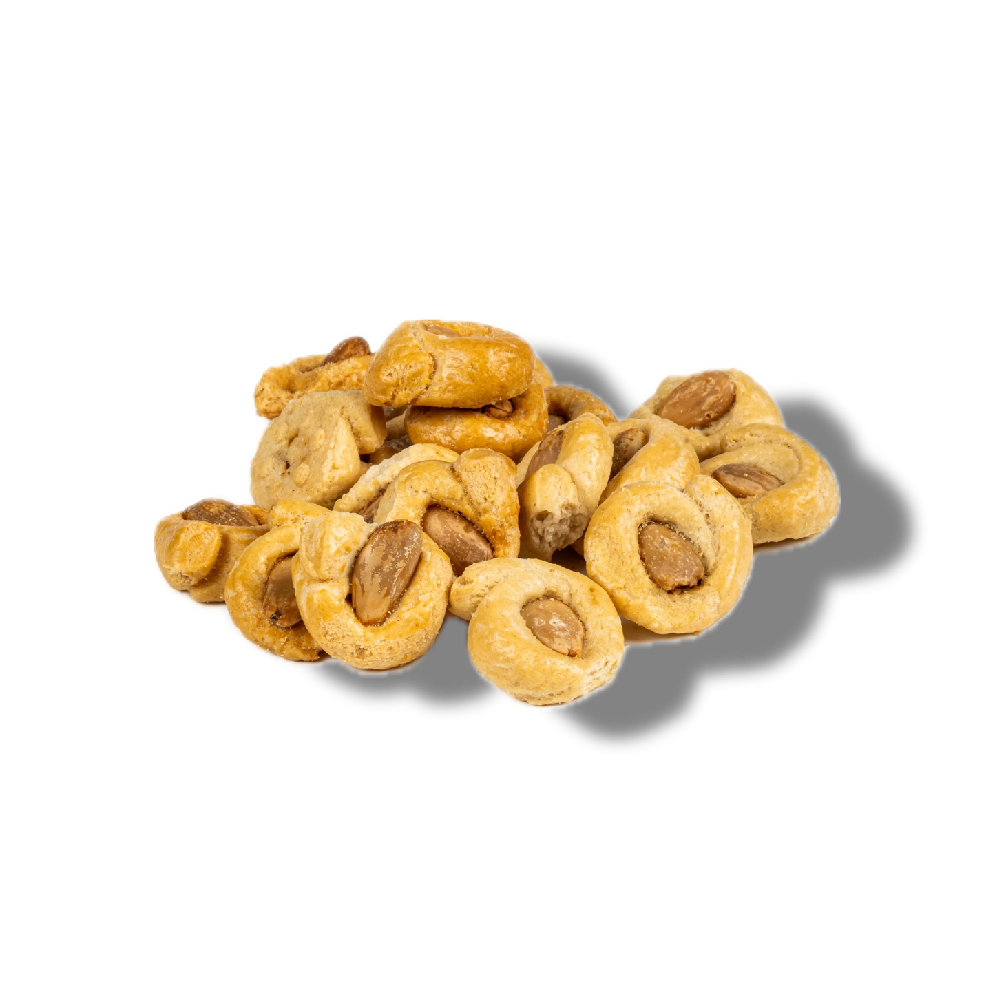 Tarallini all'olio classici tradizionali con mandorla al centro