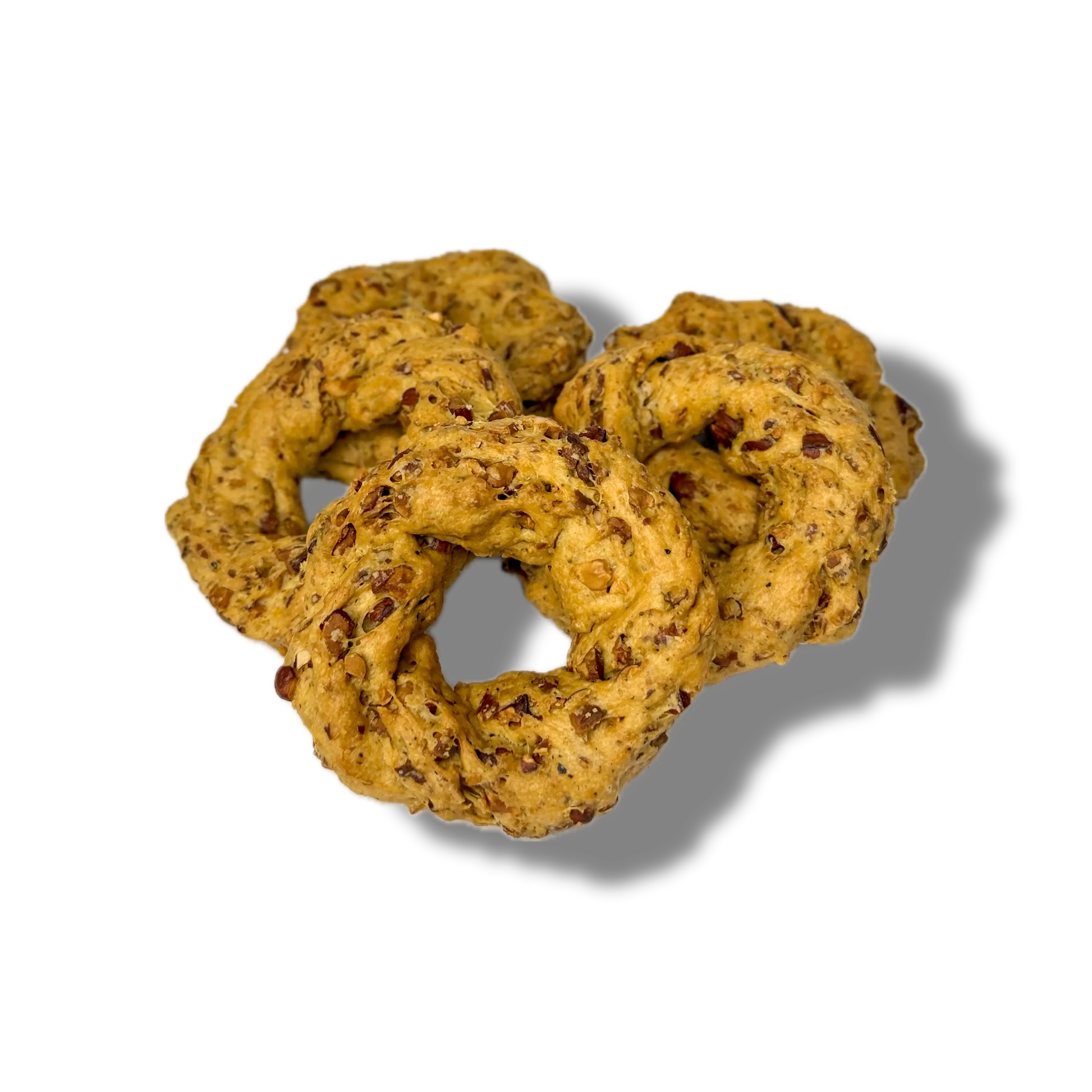 Taralli tradizionali napoletani sugna e pepe con mandorle, fatti artigianalmente nzogn e pepe.